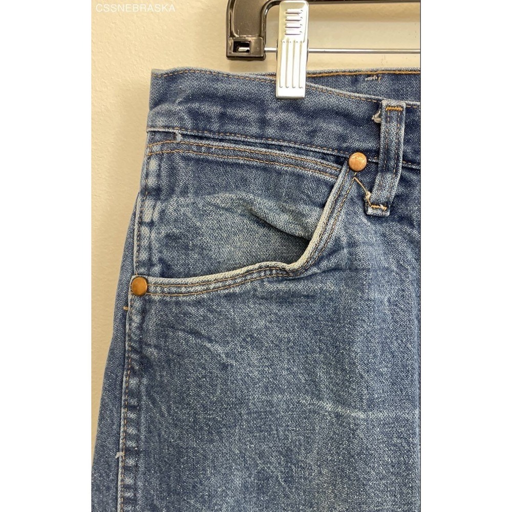 Wrangler Blue 13MWZ Cowboy Cut men's jeans in 100% cotton denim - Size 38x32 - Picture 5 of 12
